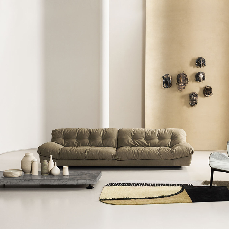 Design italiano dorminhoco sofá preguiçoso couro Baxter Cloud Sofá seção conjunto de móveis da sala de estar